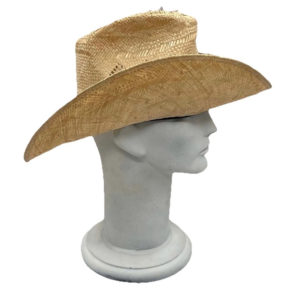 Vintage Stetson Roadrunner Straw Cowboy Hat • 1970s Western • Size 6 ¾ - Picture 5 of 9